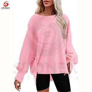 Customized New Solid Color Plus Size Women's <b>Top</b> V-neck Short Sleeve Split T-shirt - Product Image 5