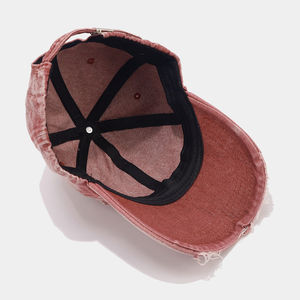 Casquette de baseball unisexe en coton lavé à l'acide de style Oxford de couleur personnalisée avec coupe élastique et logo brodé en 3D - Product Image 6