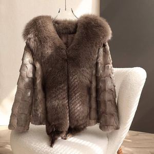 Manteau en fausse fourrure de vison pour femme élégante, hiver, luxe, chaud, manches moelleuses, doux, peluche, tendance - Product Image 5