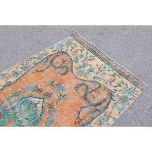 พรมวินเทจขนาด 4.3x9.1 ฟุต พรมตุรกี พรมขนสัตว์สีส้มสไตล์ตะวันตกเฉียงใต้ - Product Image 5