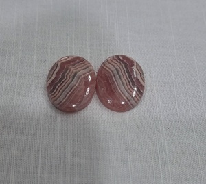 Par de cabujones de Rodocrosita únicos, fabricación de piedras preciosas sueltas para pendientes, joyería hecha a mano - Product Image 2