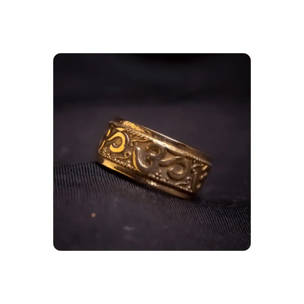 Women Fashion Brass Jewelry 37x8 Mm Brass Rings Vintage Antique Luxury Women Jewelry Brass Rings