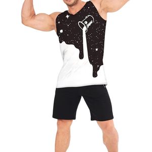 Camisetas sin mangas de punto para hombre de talla grande con estilo, cómodas y transpirables para entrenamiento y ropa informal - Product Image 3