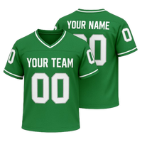 Camiseta de Fútbol Americano Personalizada con Impresión Digital, 100% Poliéster, Malla Transpirable, 240g, Manga Corta, Cuello en V, Unisex, para Adultos