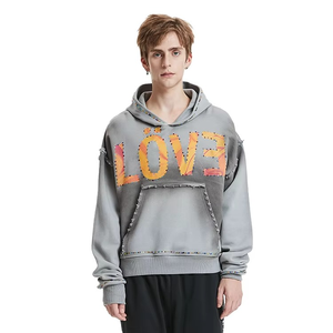 Boxy เสื้อครอปสำหรับผู้ชาย, เสื้อครอปผ้าฝ้ายพิมพ์ลายกราฟิก DTG โอเวอร์ไซส์ - Product Image 2