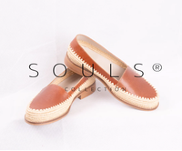 Chaussures en cuir raphia de qualité supérieure, mocassins marocain faits à la main