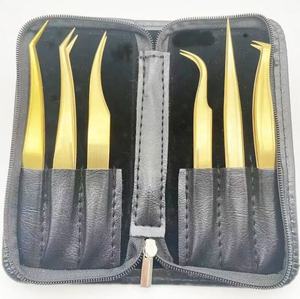 แหนบต่อขนตาเคลือบทองไทเทเนียมแบบขายส่ง พร้อมโลโก้สั่งทำ กล่องหนัง และบริการติดฉลากส่วนตัว - Product Image 1