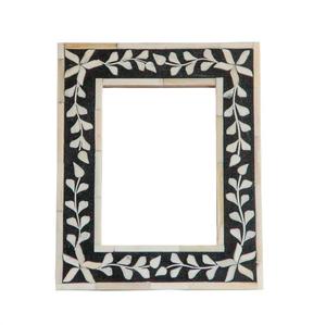 Custom Handmade <b>Mother</b> <b>of</b> <b>Pearl</b> and Bone Inlay <b>Photo</b> <b>Frame</b> Unique Design <b>Photo</b> <b>Frames</b> Floral Design for Home Decor - Product Image 1