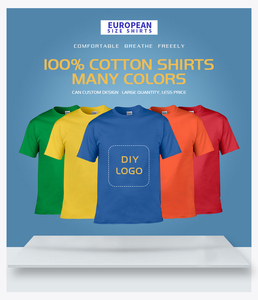 Impresión personalizada gimnasio algodón Camisetas cuello redondo Europa tamaño Camisetas cuello redondo 100% algodón camisetas unisex camiseta para hombres - Product Image 4