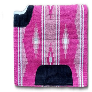 แผ่นอานม้าแบบตะวันตกนาวาโฮคละสีผ้ารองหลังขนสัตว์คุณภาพระดับพรีเมียม - Product Image 2