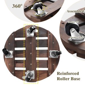 Support de plante sur roulettes, base roulante robuste pour jardinières d'intérieur et d'extérieur - Product Image 6