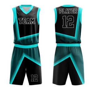 Vêtements de basket-ball par sublimation ensemble d'uniformes d'équipe de gilets et de shorts de t-shirt | Écusson de broderie Kit de basket-ball de conception de nouveau style - Product Image 2