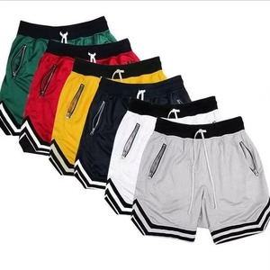 Shorts de sport pour homme, poids lourd, gris, tendance, décontracté, imprimé, personnalisable, OEM, spandex, anti-techniques, logo, style superposé, temps - Product Image 4