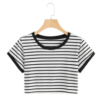 Robes et hauts pour femmes de Bangkok, écologiques, à motifs floraux, unies, 100% coton tricoté, respirantes, lavables, mini, formelles, à manches courtes, OEM