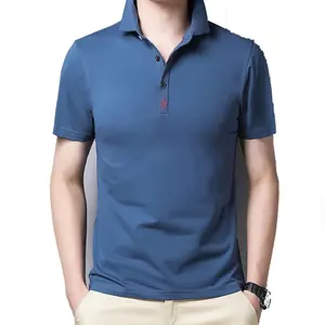New's Men Polo Summer Shirt Contrast Color Short Sleeve Lapel Polo Shirt Tops Casual Men Polo