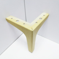 Jambe de canapé à trois volets en grain de bois Jambes de meubles de conception de vente chaude classique