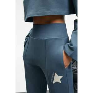 GRIMELANGE DAVIRA Pantalon de survêtement pour femme en coton imprimé avec détails de patchs et poches latérales, coupe classique - Product Image 4