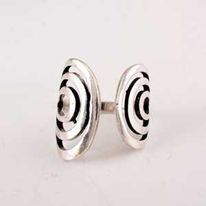 Fashionable Design Spiral Brass <b>Ring</b> Silver Plated Hollow cutout Open Band Tribal <b>Ring</b> Vintage Handmade Wholesale women <b>Ring</b> - Product Image 1
