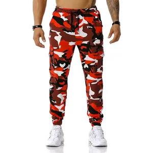 Pantalon cargo décontracté pour hommes Hiver Écologique Léger Fitness Training Joggers Taille élastique Multi-poches Cordon de serrage - Product Image 2