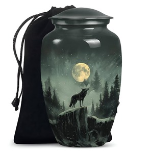 Urna de cremación de Metal de latón de estilo americano, juego de 5 suministros funerarios para cenizas de adultos y mascotas, urnas de preservación de memoria de recuerdo - Product Image 3