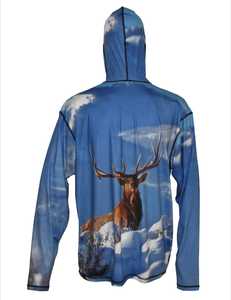 Sublimación personalizada UPF 50 + Sudadera con capucha de pesca de manga larga con protección solar Tela transpirable de secado rápido e impresión de logotipo - Product Image 2