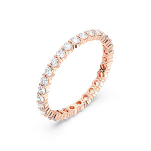 Anillo de banda de eternidad de diamante de corte redondo de moissanita de 1,00 quilates de quilates hecho en oro sólido de 10K,14K,18K - Product Image 4