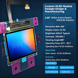 Aangepast 2,69 inch 800x600 SVGA AMOLED scherm voor auto dashboard AI robot: Industrieel breedtemperatuur slim assistentscherm met MIPI-interface - Product Image 4