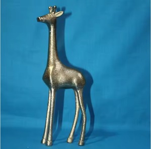 Gran oferta, artesanía de Metal dorado, estilo Art Deco, jirafa de aluminio, decoración del hogar para sala de Estar, comedor, decoración de Festival - Product Image 2