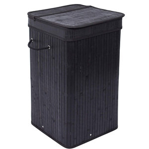 Panier à linge en bambou avec poignées confortables - Product Image 1