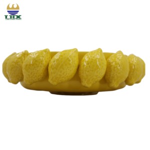 Pot <span class=keywords><strong>de</strong></span> fleurs en céramique citron jaune émaillé 3D Fruit Design Pot <span class=keywords><strong>de</strong></span> fleurs décoratif pour la maison jardin et patio décor - Product Image 4
