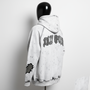 Sudadera Premium de Felpa de Algodón de 380 g/m², Estilo Tie-Dye con Paneles Raglán y Logotipo de Águila Bordado en Chenilla Personalizado - Product Image 3