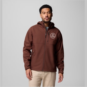 <b>Men's</b> Wholesale Windproof and Waterproof Breathable Hooded Zipper Softshell <b>Jacket</b> Streetwear Style with Embroidered Technics - Product Image 1
