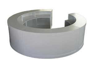 Tables de comptoir rondes en bois de 9 pieds pour les événements de mariage Meubles élégants et durables - Product Image 6