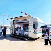 Chariot de livraison alimentaire mobile robuste et portable avec chariot de cantine pour bureaux et écoles, facile à pousser avec grandes roues et freins