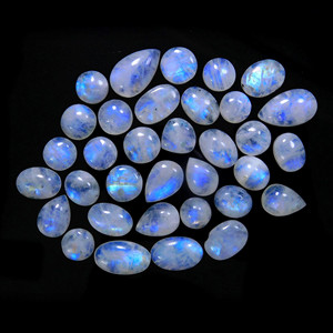 พลอยมูนสโตนสีฟ้า Dhorgems แบบหลวม สำหรับทำเครื่องประดับ จี้ แหวน ทำมือ รูปทรงวงรี/ลูกแพร์/มาร์ควิส - Product Image 6