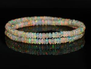 Natural Fire Opal Beaded Necklace <b>for</b> <b>Women</b> Vintage Engagement Key Shape Bohemian Style Tibetan <b>Silver</b> AA Ethiopian Opal - Product Image 6