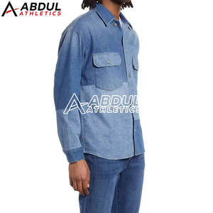 Chemise en jean pour homme respirante, fabriquée dans un matériau de haute qualité, best-seller pour adultes - Product Image 4
