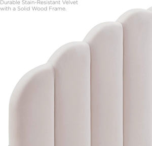 Cabecera de Terciopelo de Lujo de Doble Alto Rendimiento TRIHO-HB-067, Cabecera Tapizada Moderna con Diseño de Canales, Muebles de Dormitorio Elegantes - Product Image 3