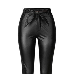 Producto en Oferta Pantalones de Cuero para Mujer de Buena Calidad para Venta en Línea MOQ Bajo Pantalones de Cuero Genuino para Mujer Precio al por Mayor - Product Image 6