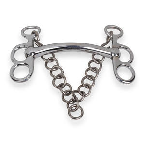 Bocado de Mariposa de Acero Inoxidable de Primera Calidad para Montar a Caballo con Cadena, Equipo de Control Ecuestre - Product Image 1