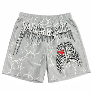 Shorts d'été uniques pour hommes 2026 en tissu Oxford, longueur genou, taille élastique, séchage rapide, respirants, style streetwear - Product Image 1
