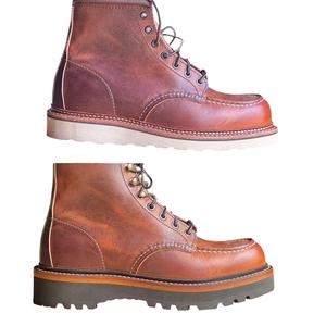 Esto es un par de botas de cuero Wolverine para hombre, modelo 1000 Mile, punta plana, color marrón, usadas. - Product Image 4