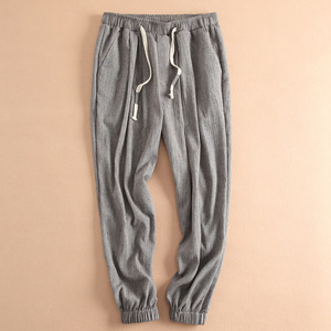 กางเกงขายาวทรงตรงผ้าโพลีเอสเตอร์คอตตอน OEM รุ่นยอดนิยมปี 2023 สีพื้นเรียบง่าย สไตล์ลำลองสำหรับผู้ชาย น้ำหนักเบา ทรงเข้ารูป แฟชั่น - Product Image 5