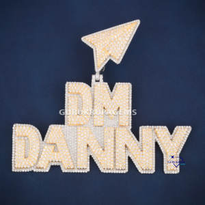 จี้เพชรโมอิสสีเงินแท้925ฮิปฮอปประดับเพชรที่มีความใสระดับ VVS สำหรับผู้ชายหรือผู้หญิง - Product Image 1