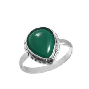 Por encargo 925 plata esterlina verde ónix forma de corazón anillo de lujo hecho a mano boda fiesta joyería mujeres nueva llegada regalo personalizado - Product Image 2