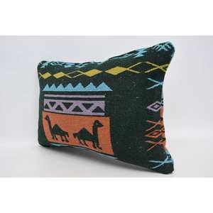 Purple 16x24 Inch Wool <b>Pillow</b> Traditional Geometric and Vintage <b>Flower</b> Pattern Soft Woven Decorative Cushion for Floor Use - Product Image 4