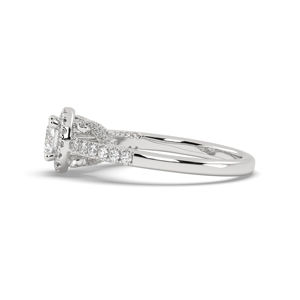 AJRETAIL Anillo de diamante cultivado en laboratorio de 1.152 quilates con tachuelas de oro blanco-F Color VVS Claridad - Product Image 3