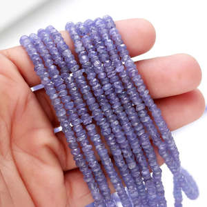 Cuentas de Tanzanita Facetadas en Forma de Rondelle de 3.5-4.5 mm, Hebras Azules Naturales, Cuentas de Cristal Sueltas para la Fabricación de Joyas - Product Image 5