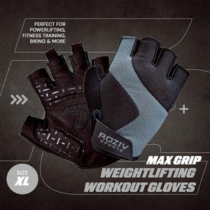 Heavy Duty Half-Finger Neoprene Breathable Lightweight Adjustable Wrist Strap Durable Unisex <b>Gym</b> Gloves for <b>Weight</b> Lifting - Product Image 2