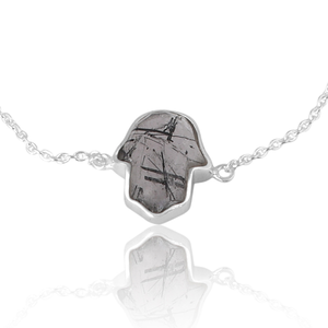 Latest Design 925 <b>Sterling</b> <b>Silver</b> <b>Bracelet</b> with Natural Black Rutile Gemstone Best Quality Ethical Jewelry for <b>Women</b> - Product Image 3